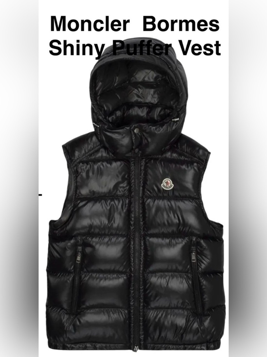 Moncler Other - Moncler Bormes Authentic Shiny Black Puffer Hooded Vest | Size: 2 (SOLD)
